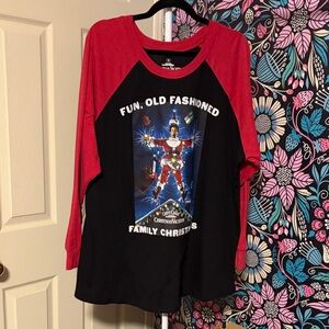 Torrid Red and Black Graphic Long Sleeve Tee
